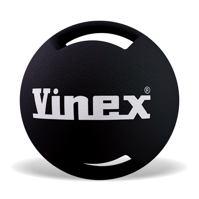 Vinex Rubber Medicine Ball - Double Handle 